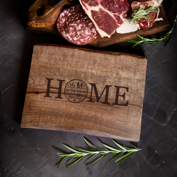 Luxedesigns Personalized Live Edge Mango Wood Cutting Board / Butcher's